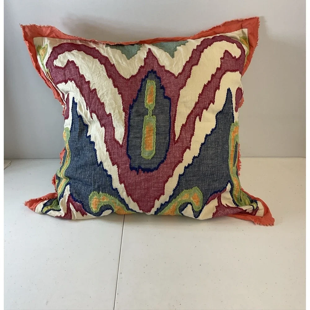 Pottery Barn Lafayette Ikat Colorful 24